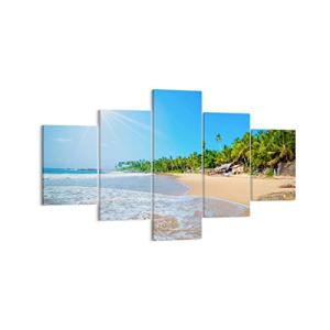 Cuadros sobre lienzo 5 Piezas Paisaje Mar Playa Paraíso Via…