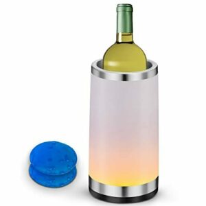 Elrigs Enfriador de Botellas de Vino con RGB Lámparas de Me…