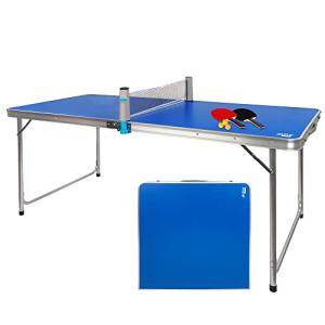 Aktive 52873- Mesa plegable ping pong, con set raquetas y p…