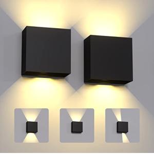 Luces de pared LED, 2 piezas Aplique de pared, lavado moder…