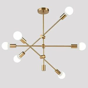 Hobaca® Modern Golden Sputnik Light Lámpara colgante de tec…