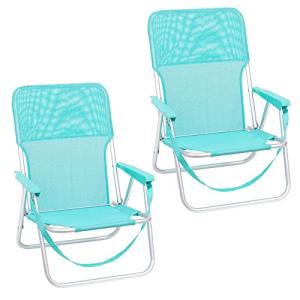 LOLAhome Pack de 2 sillas Playa fijas de Asiento bajo de Al…