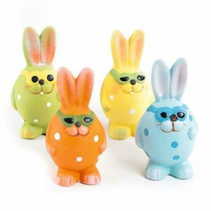Logbuch-Verlag 4 pequeñas figuras de conejito de Pascua, de…