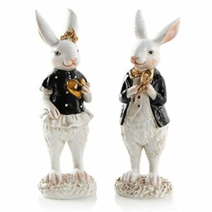 Logbuch-Verlag 2 figuras de conejos para colocar de pie, co…
