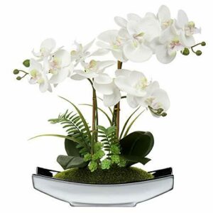 Bonsái de orquídea artificial en maceta para centro de mesa…