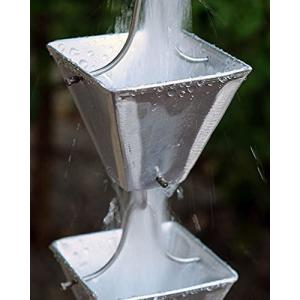 KAM Home - Cadena de lluvia de aluminio natural con kit de…