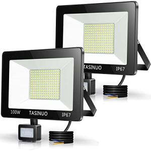TASINUO 100W Foco LED con Sensor de Movimiento 2 Piezas, IP…