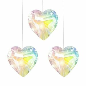 Jubaopen 3PCS Cristales Colores Colgantes Corazón Cristal C…