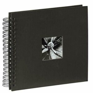 libro de fotos para pegar páginas negras tachuelas, 28 x 22 x 3 cm SEEALLDE Álbum de fotos para personalizar rellenable tapa dura de piel 