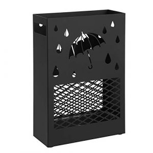 Paraguero redondo,Ideal tanto para hogar como para zona de publico. Negro Soporte paraguas de plástico Paraguero de plastico 45 x 27 cm 