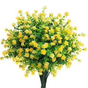 Mocoosy 8 paquetes flores artificiales plantas de exterior,…