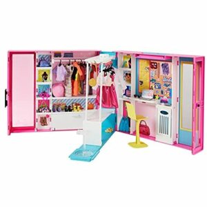 Barbie - Armario de ropa muñeca con 25 accesorios de moda (…