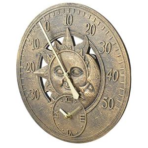 SouiWuzi Reloj de la estación de Pared Vintage, Reloj de Te…