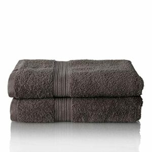 Glart Juego 2 toallas de ducha de 70 x 140 cm, gris antraci…