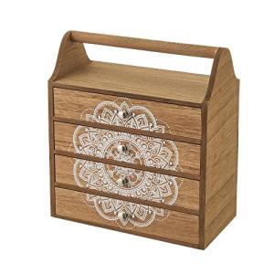 LOLAhome Caja costurero de Madera MDF con Mandala marrón y…