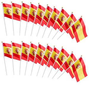 ISOI 20pcs Bandera España de Mano, Mini Bandera de España,…