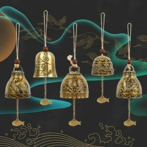 5 Piezas de Campana Colgante Vintage Fengshui Chimes Fortun…