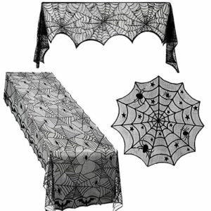 TUPARKA 3 Piezas Decoraciones de Halloween Set, Spiderweb R…
