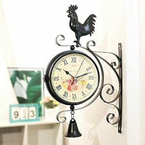 MFLASMF Reloj de Pared de Doble Cara para jardín al Aire Li…