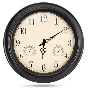 SHILIPAIJC Reloj de jardín Grande - Reloj de Pared Impermea…