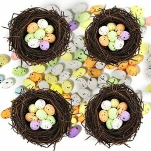 OOTSR 100 huevos de Pascua de espuma moteada de colores sur…