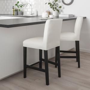 IKEA - Taburete alto negro/Inseros blanco de cocina 62 cm