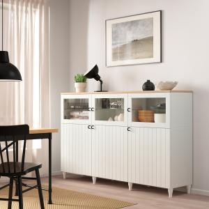IKEA - Mueble salón Blanco/Sutterviken/Kabbarp vidrio trans…