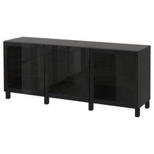 IKEA - Mueble salón Negro-marrón/Glassvik/Stubbarp vidrio t…