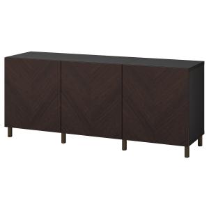 IKEA - Mueble salón Negro-marrón Hedeviken/Mejarp/marrón os…