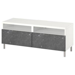 IKEA - Mueble TV con cajones Blanco/Bergsviken/Ösarp negro…