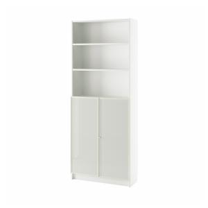 IKEA - HÖGBO Librería con puertas de vidrio Blanco
