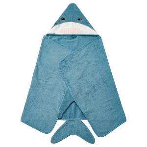 IKEA - Toalla con capucha forma de tiburón/azul grisáceo