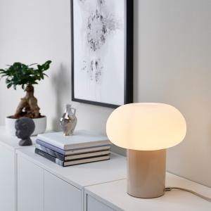IKEA - Lámpara de mesa beige/blanco ópalo vidrio