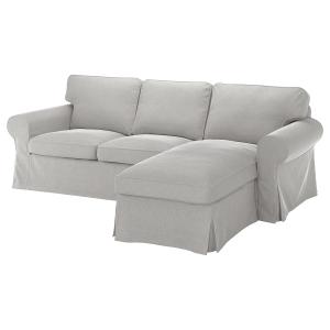 IKEA - Funda sofá 3 plazas chaiselongue Tallmyra blanco/neg…