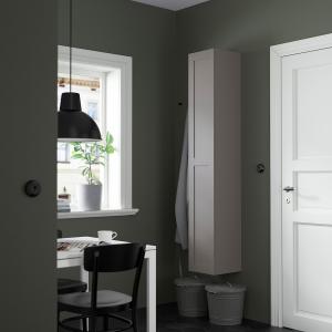 IKEA - Armario alto con 4 baldas y puerta gris/marco gris