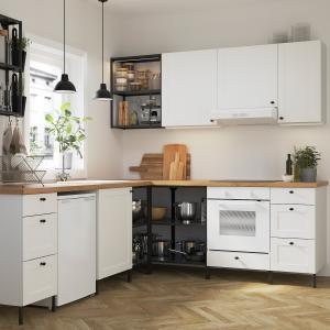IKEA - Cocina de esquina antracita/blanco estructura