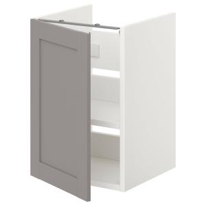IKEA - Mueble lavabo con baldapuerta blanco/marco gris