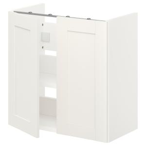 IKEA - Mueble lavabo con baldapuertas blanco/marco blanco 6…