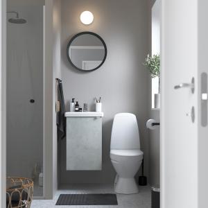 IKEA - Armario lavabo 1prta efecto cemento/gris Pilkån grif…