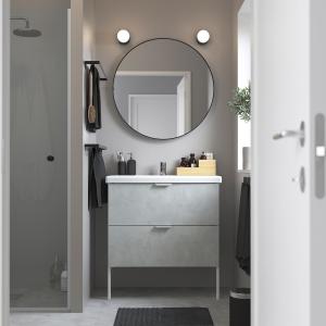 IKEA - Armario lavabo 2 cajones efecto cemento/blanco Pilkå…