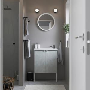IKEA - Armario lavabo 2prtas efecto cemento/blanco Pilkån g…