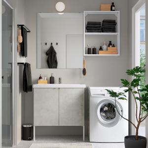 IKEA - Muebles baño j11 efecto cemento/blanco Pilkån grifo…