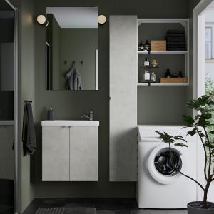 IKEA - Muebles baño j13 efecto cemento/blanco Pilkån grifo…