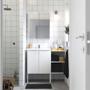 IKEA - Muebles baño j14 blanco/Pilkån grifo 102x43x87 cm