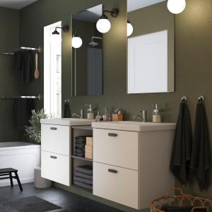 IKEA - Muebles baño j15 blanco/antracita Pilkån grifo