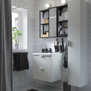 IKEA - Muebles baño j18 blanco/antracita grifo SALJEN