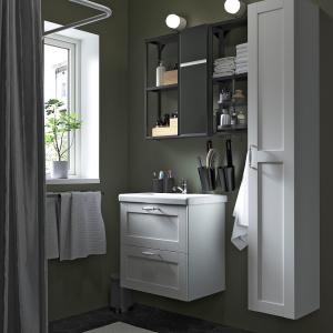 IKEA - Muebles baño j18 blanco estructura/antracita Pilkån…