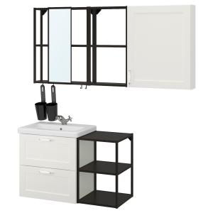 IKEA - Muebles baño j18 blanco estructura/antracita Runskär…