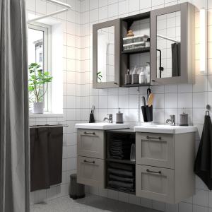 IKEA - TVÄLLEN Muebles de baño jgo 22 gris estructura/antra…