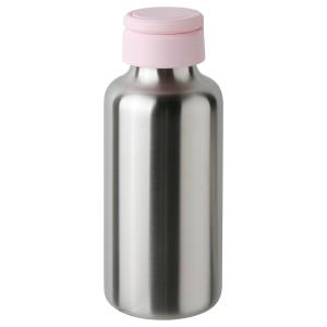 IKEA - Botella de agua acero inoxidable/rosa claro